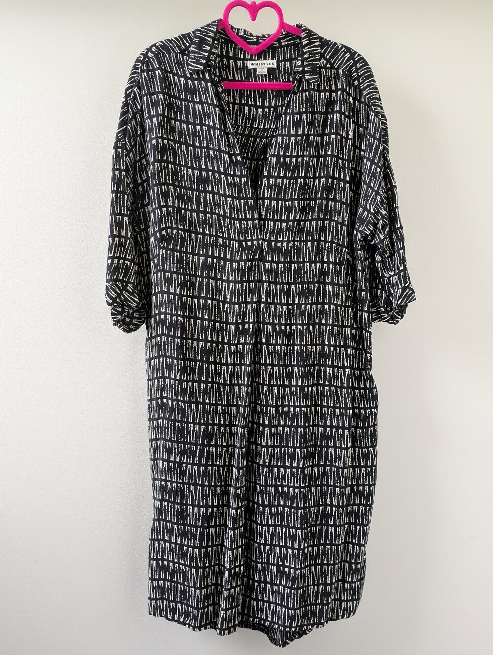 Whistles Black and White Patterned Dress